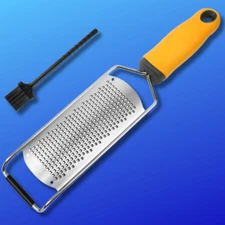 Stainless Steel Cheese & Citrus Zester - Premium Lemon Grater Kitchen Tool