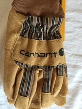 NWT Carhartt Duck Synthetic Suede Knit XL Gloves Brown GW0551-M A551