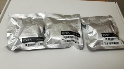 New Lot of 3  EVGA Video Monitor Adapter DVI Male to a VGA Female 203-AD-EV01-R1
