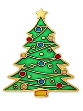 PinMart's Festive Christmas Tree Holiday Enamel Lapel Pin