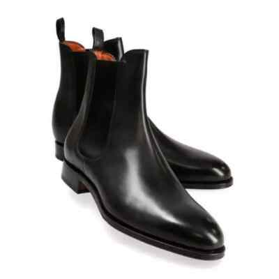 stylish mens dress boots Oxford Boot Motorcycle Casual Boots for Men Zipper Fashion Chukka Boots for Men it is one of the best lace up ankle boots for men.This stylish mens leather boots features full genuine cow leather Handmade Black Genuine Leather Chelsea