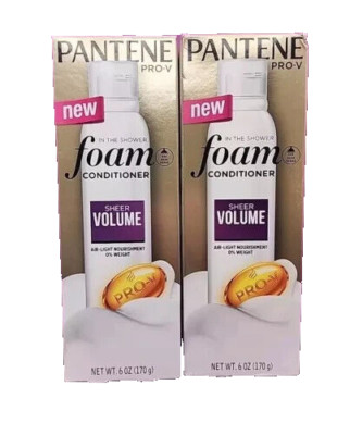 Lot of 2 - Pantene Pro-V Sheer Volume In The Shower Foam Conditioner 6 oz. 