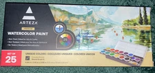 Arteza Premium Watercolor Paint Pan Set (25 pcs)