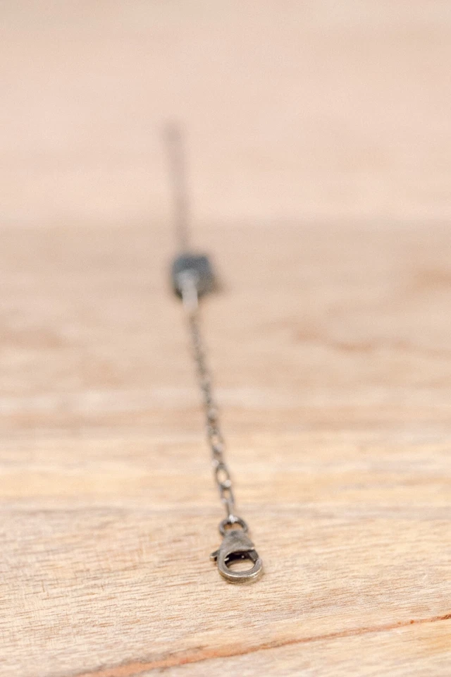 Labradorite Oxidized Silver Paperclip Chain Bracelet, Length: 7 Inches - Image 3 of 4