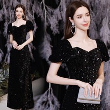 Noble Evening Formal Party Ball Gown Prom Bridesmaid Host Sequins Dress TS17866