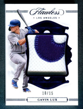 2020 Panini Flawless Patches Sapphire #7 Gavin Lux 10/15 Dodgers A47 023