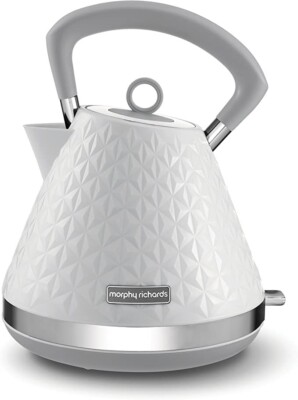 Morphy Richards Vector Pyramid Wasserkocher 108134 traditioneller Wasserkocher weiß schnellkochend