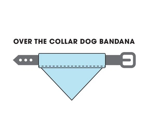 Personalized Green Plaid Tartan Dog Bandana Over the Collar Scarf Slide On - Image 4 of 4