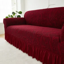 Soft Jacquard Sofa Cover Stretch Couch Cover 1/2/3/4 Seater Slipcover Protector