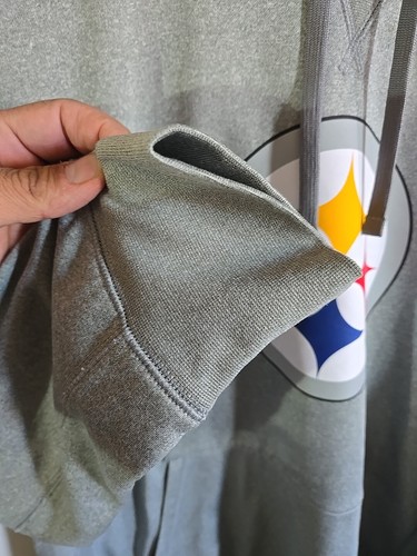 Pittsburgh Steelers hoodie Large Nike Grey Print Logo - Picture 5 of 9