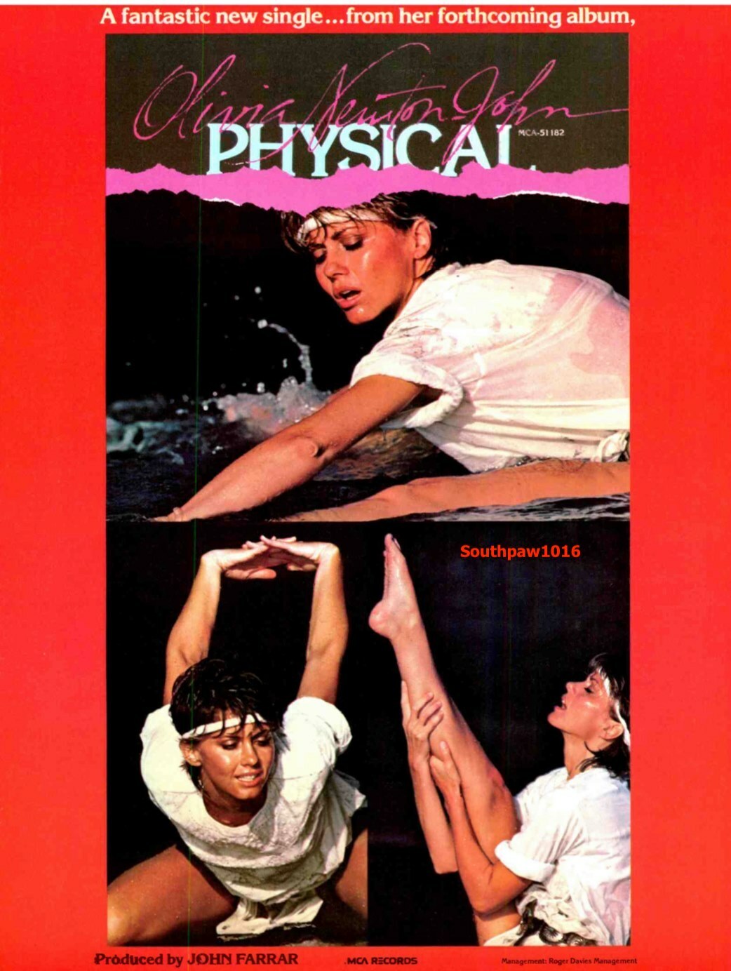 1981 Olivia Newton John "Physical" Single Release Industry Promo Reprint Ad