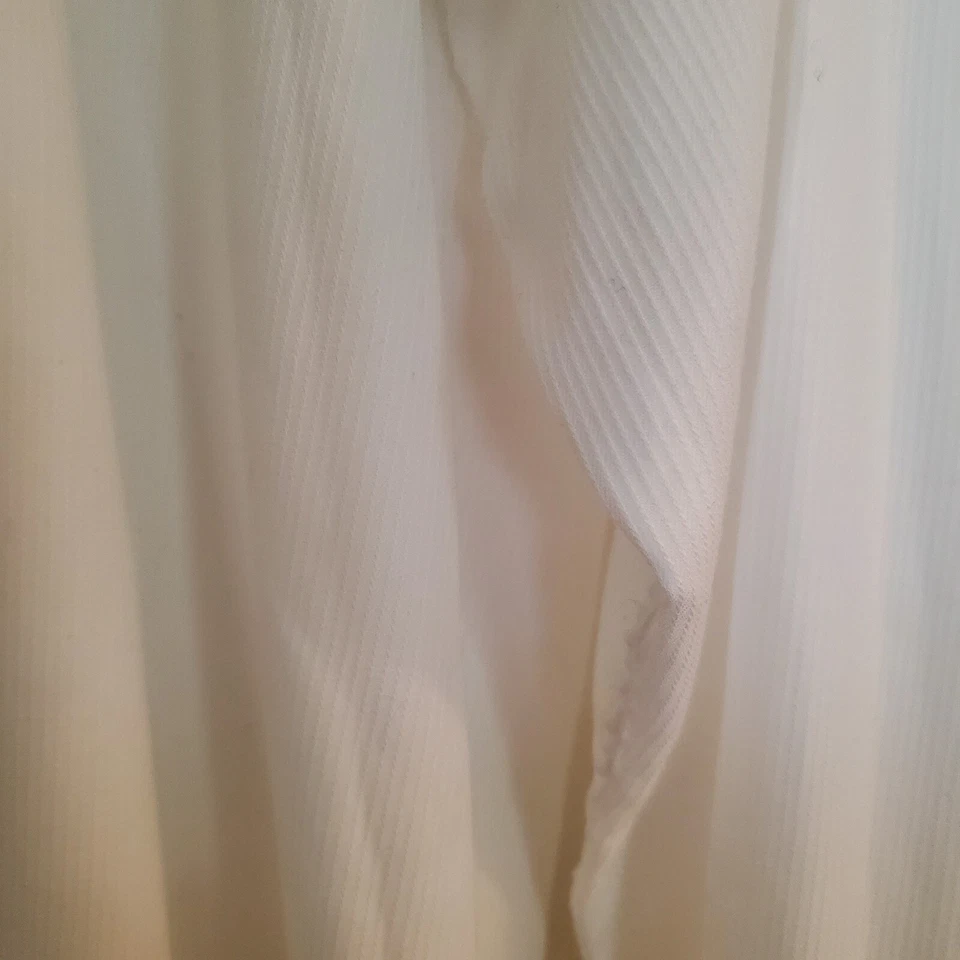 Vestido de Esmoquin Vintage Romeo Gigli Blanco Acanalado Algodón Camisa Puño Francés 18/45 Foto 4 de 4