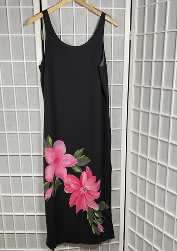 Longitude Dress Coverup Womens Large Floral Maxi Resort Beach Vacation