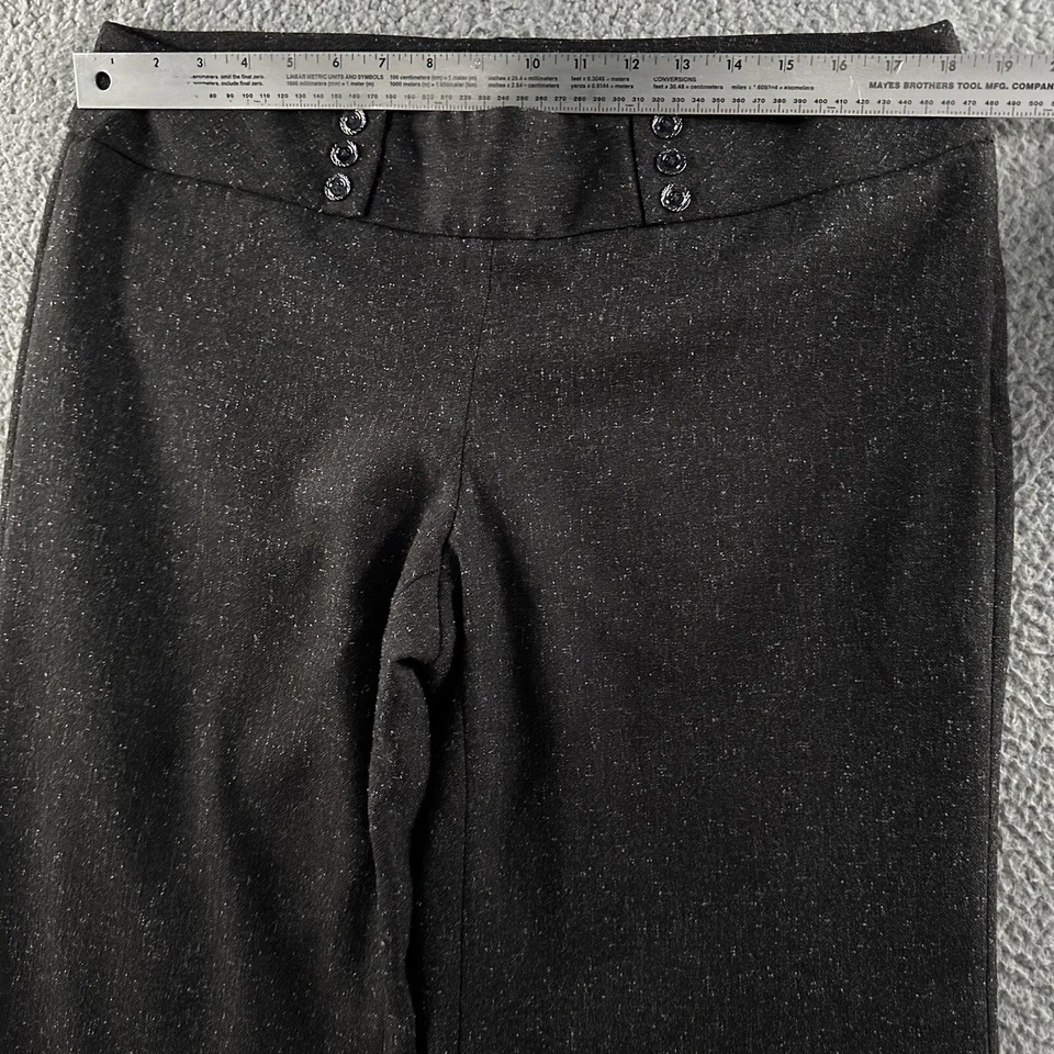 Calça feminina White House Black Market cinza tamanho 14 perna larga mistura de poliéster - Imagem 4 de 4