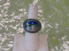 Multicolor Glass Ring Size 7.5
