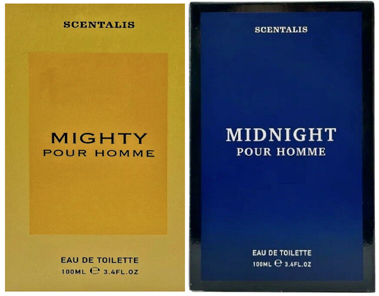 2 x 100ml Men's Aftershave Gift Set Eau De Toilette Mighty & Midnight