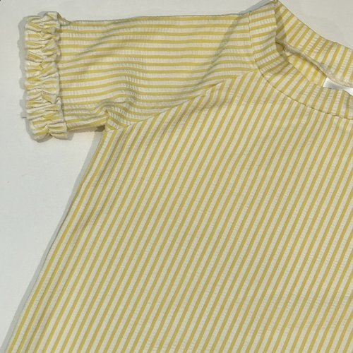 RuffleButts Yellow White Stripe Short Sleeve Two-Piece Swimsuit Girls 6 LIKE NEW - Picture 5 of 15