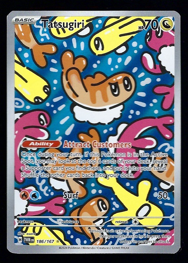 TATSUGIRI #186 2024 POKEMON TWM EN-TWILIGHT MASQUERADE ILLUSTRATION RARE