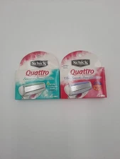 Schick Quattro Women Razor Blades Cartridges Quatro Shaver 8 Refills 2 pk Sealed
