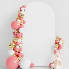 7.2FT Wedding Arch Backdrop Cover Spandex Fitted White Wedding Arch Covers Ro...