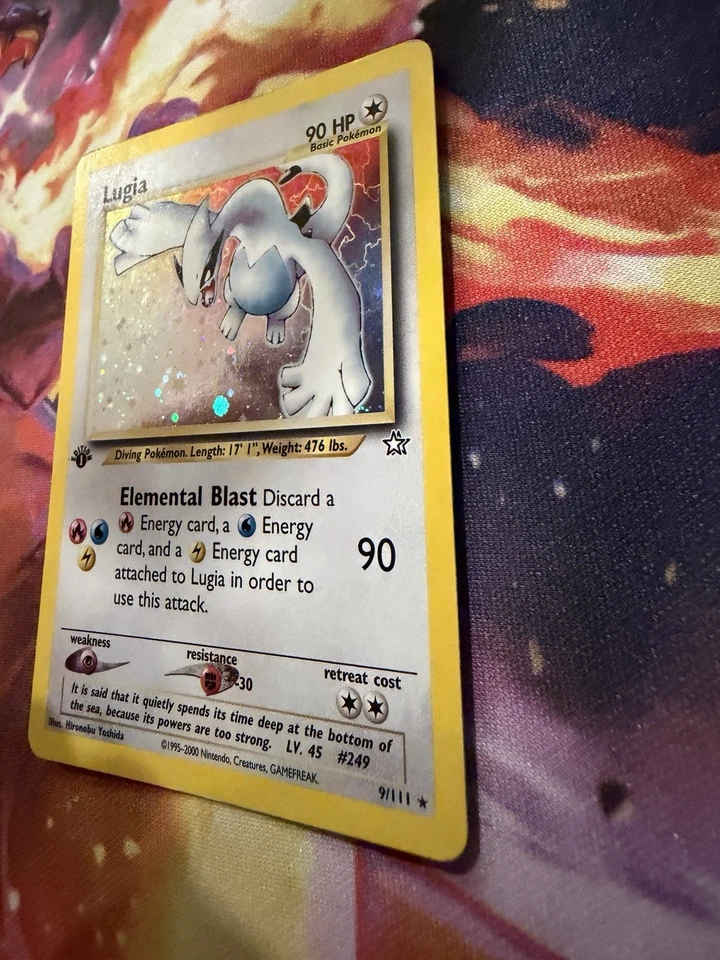 Pokemon Neo Genesis Lugia 9/111 1st First Edition Holo Rare WOTC Pokemon Card - Image 3 of 4