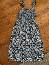 Diane Von Furstenberg Target Girls Dress Size XL(14) Black/Tan/White
