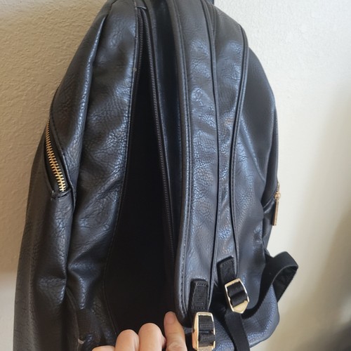 The Honest Co. City Rucksack Wickeltasche Schwarz Vegan Leder Gold Reißverschluss Unisex - Bild 3 von 13