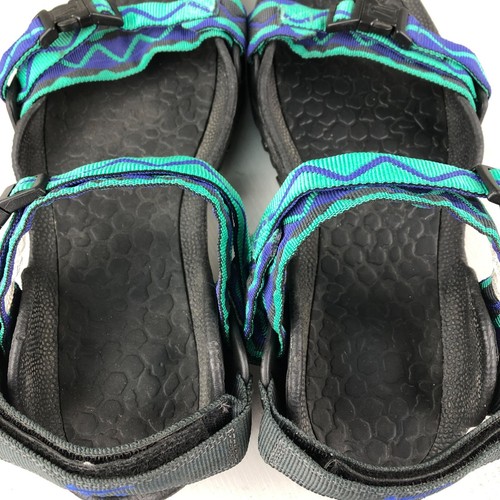 Nike Vintage 90er Herren 12 ACG Deschutz + blau grün Schnalle Outdoor Wasser Sandalen - Bild 12 von 14