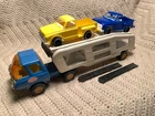 Tonka Toys Motor Movers 70's Car Carrier Clean & Cool & 2 Pick Ups