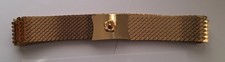 Vintage 1960s  70s Gold Tone Fish Scale Stretch Belt  Hidden Center Clasp