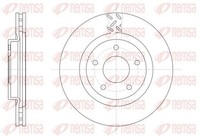 2X Remsa Bremsscheibe 61553.10 FüR Chrysler Dodge Mitsubishi