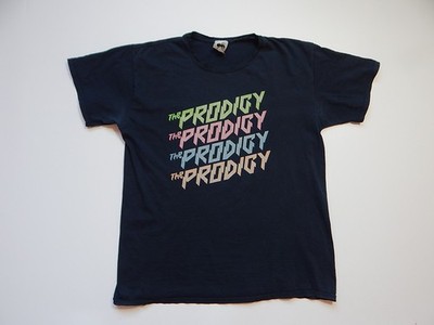 the prodigy electronic techno industrial band distressed tee size large