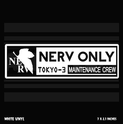 Evangelion -Nerv Only Maintenance Crew - Anime Laptop Car Vinyl
