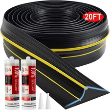 Universal Garage Door Threshold Seal Strip 20FT Kit Bottom Waterproof Rubber We
