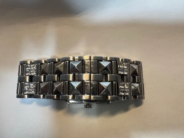 Police square quartz stainless steel watch, silver dial with  dragon  design - Image 4 of 4