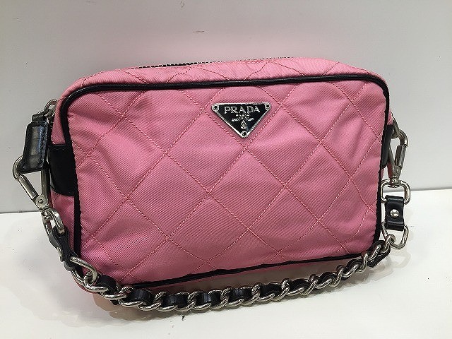 Prada Pink Quilted Chain Crossbody Bag Pre-Owned