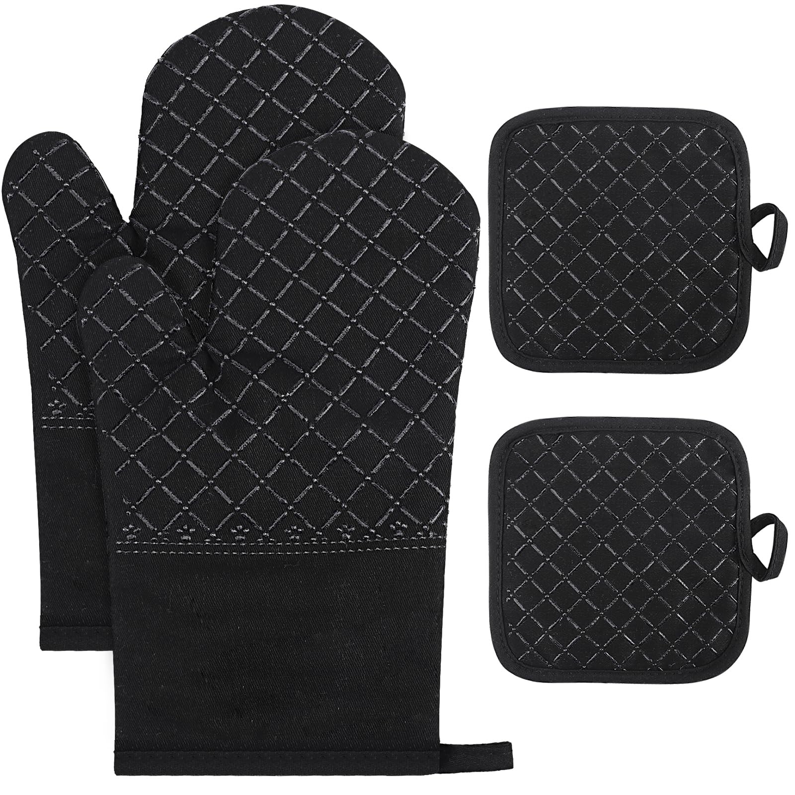 Gants de cuisine anti-brûlure et maniques souples pour sortir les plats chauds du four sans glisser