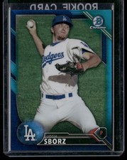 2016 Bowman Chrome #BCP209 Josh Sborz Prospects Blue Refractor #/150