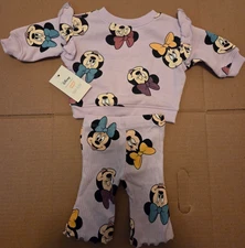 Disney Baby Bean Minnie Mouse 2-Piece Outfit Set New with Tags NWT Pink Cute!