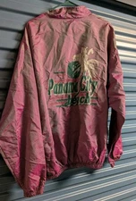 Vintage Surf Style Iridescent Windbreaker Jacket Panama City Beach One Size 