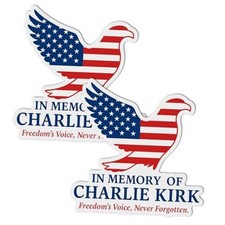 2 Pack in Memory Charlie Kirk Car Magnet Turning Point USA Freedom Car Magnet