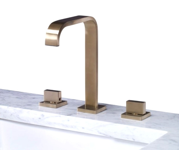 SINK FAUCET AMBELLA LUXURY SATIN BRASS MODERN AESTHETIC DESIGN  01090-190-700