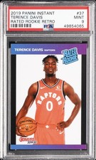 2019 PANINI INSTANT RATED ROOKIE RETRO #37 TERENCE DAVIS PSA 9