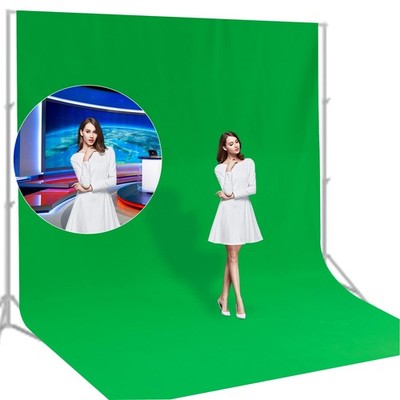 10x20Ft Large Green Screen Photography Backdrop for Zoom Meeting Live Streaming