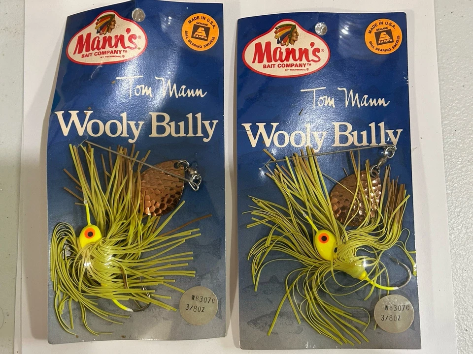 LOT OF 12 Original Mann's Bait Co. "Wooly Bully" Spinnerbaits DEALER BOX NOS 3/8 - Image 3 of 4