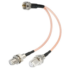 F-Type RG6 Splitter Coax Cable, 75Ohm 3 Way Splitter Combiner for TV Antenna, 6.