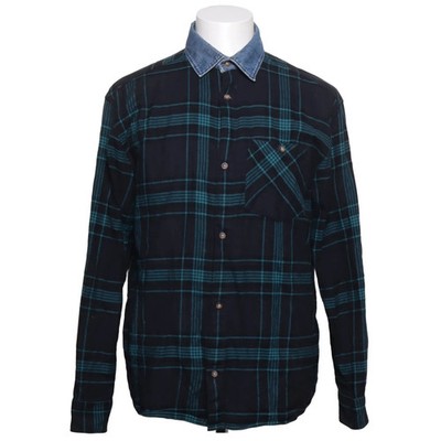 Weekday, Flanellhemd, Größe: S, Plumber Shirt, Schwarz/Blau, Baumwolle #yBD