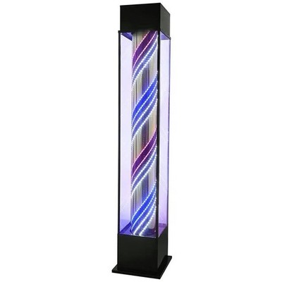 Common Wealth Modern Square Rotating LED Barber Pole Barbershop Haircut Sign