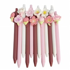 RRuinian cute floral gel pens, flower pink pens set for 1 Count Pack of 12