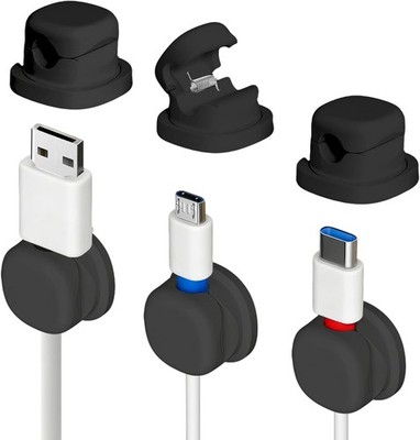 Rotatable Cord Holder for Nightstand, 2026 New 360° Rotating Magnetic Cable Clip
